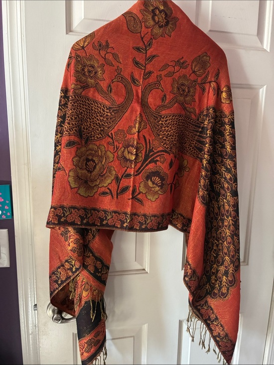 pashmina Accessories - REVERSIBLE SILK BLEND PASHMINA